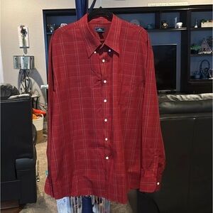 Dockers burgundy, button-down, long sleeve dress shirt. Size XXL